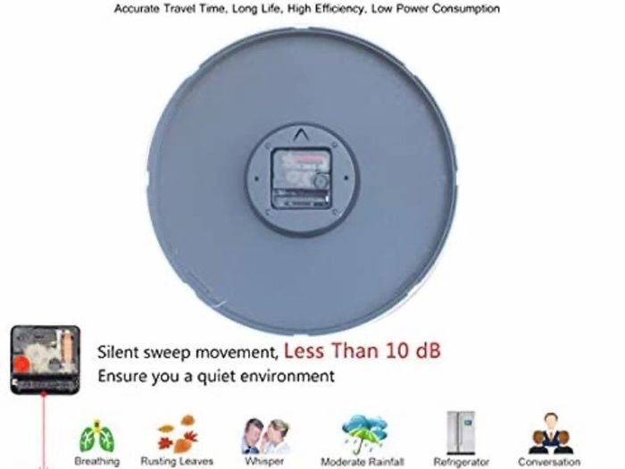 Wall Clock Silent, Non Ticking Modern Quartz 12"- Battery Operated Digital