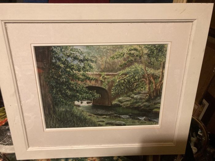Oil pastel painting free postage