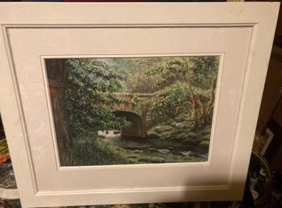 Oil pastel painting free postage