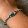 Native American Navajo silver & Turquoise Bracelet Image 2