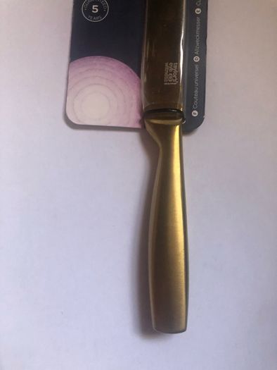 Knife satin gold 12 cm 5 "brand new