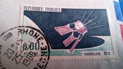 Republique Francaise Stamp - Satellite D1.