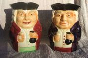 A pair of vintage No.2 toby jugs by SHORTER &amp; SON LTD of Staffordshire (1930's - 1950's)