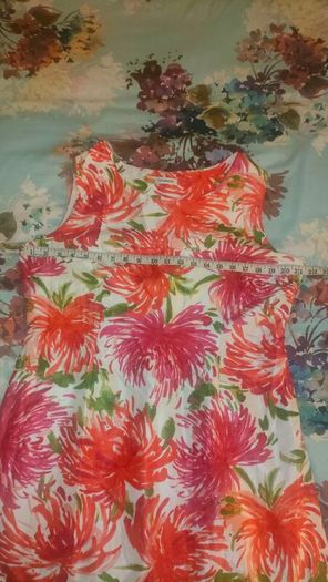 Damart white and pink floral summer dress M L Postage included