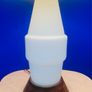Dutch Mid Century glass & teak lamp 1960s Image 2