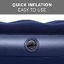 Single Size Air Bed | Inflatable Outdoor, Indoor Airbed for Camping, Quick Inflation Air Mattress, Blue (FREE POSTAGE) Image 4