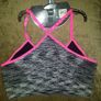 BNWT Cote de Moi  Padded  Spacedye Sports Bra grey/neon pink size L UK12/14 CupC/D Postage included Image 2