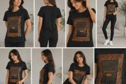 Women's Black Graphic T-Shirt "C'est Magnifique