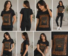 Women's Black Graphic T-Shirt "C'est Magnifique