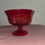 Early American Pattern Glass Ruby Red Footed Bowl Image 7