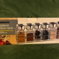 Sabichi 6 Piece Spice Rack and Jars