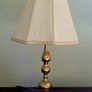 Vintage brass bobbin lamp Image 2