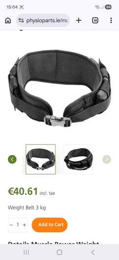 Muscle Power Weight Belt 3 kg