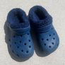 Blue Clogs with Removable Fuzzy Slipper Linings Image 9