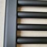 Black Straight Heated Towel Rail W500mm x H800mm Flat Central Heating Towel Radiator (FREE POSTAGE) Image 2