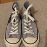 Converse Chuck Taylor All Star High-Top grey suede with leopard print UK 4 Image 2