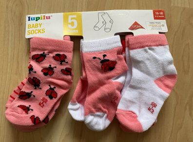 New baby socks size 15-18 5 pairs