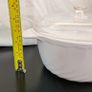 Vintage Arcopal France White Swirl Casserole Dish with Glass Lid Image 6