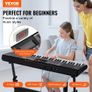 61 Key Digital Keyboard Piano, Lighted Keys, Electric Portable Piano with Adjustable Stand 600 Tones 500 Rhythms Built-In Speakers Sustain Pedal Headphones, USB MIDI for Beginners Image 2