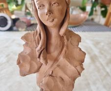 Clay Terracotta Bust of a woman