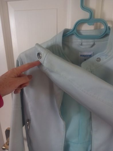 Blue Pleather Jacket 162cm / adult 6-8