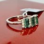 Platinum Diamond 950 Platinum AAA Mutuca Indicolite (Green Tournalines) & Diamond Image 5