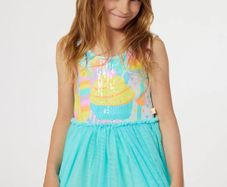 Billieblush blue girls sequin sleeveless tulle dress Age 4 BNWT