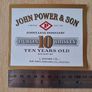 Lot of 5 vintage  John Power & Son 10 years old Dublin whiskey labels No2 Image 3