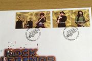 Rock Legends First Day cover, se-tenant pairs