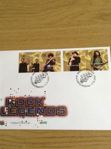 Rock Legends First Day cover, se-tenant pairs
