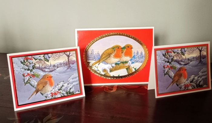 Set of 3 Vintage Hallmark Christmas Card.