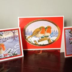 Set of 3 Vintage Hallmark Christmas Card.