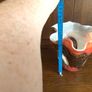 Modern Orange and Brown Glass Vase Image 4