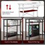 L Shaped Gaming Desk with LED Lights & Power Outlets 120x80cm Image 4