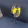 Hand Painted Wine Glass for Sale Image 2