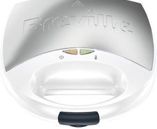 Sandwich Toaster and Toastie Maker, 2-Slice, Non-Stick, 750 W, White and Stainless Steel (FREE POSTAGE)