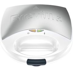 Sandwich Toaster and Toastie Maker, 2-Slice, Non-Stick, 750 W, White and Stainless Steel (FREE POSTAGE)
