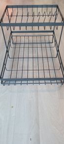 Black Metal 2-Tier Dish Drainer / Rack (Bronx brand - Next.ie)