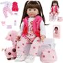 Realistic Reborn Toddler Girl Doll 24 inch 60cm Soft Silicone Real life Baby Girl With Long Hair Image 7