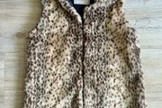 Animal print furry gilet, 10/11y