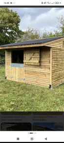 wooden horse stable