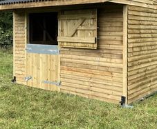 wooden horse stable