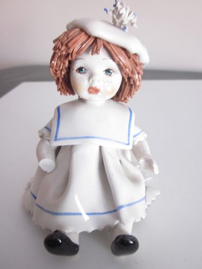 Lino Zampiva Spaghetti Hair Porcelain Girl Figurine