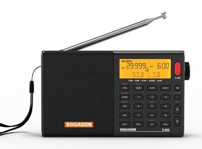 Sihuadon D-808 Portable Digital Radio FM stereo/ SW / MW / LW SSB RDS Air Band Multi Band Radio New