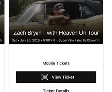 2 Zach Bryan Tickets