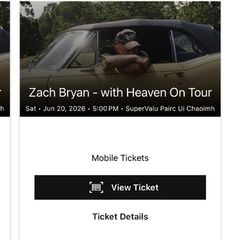 2 Zach Bryan Tickets