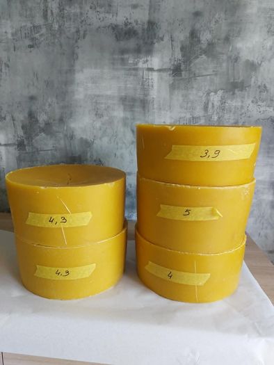 Raw Beeswax Blocks (May need one more filtering for premium candle or cosmetic use.)