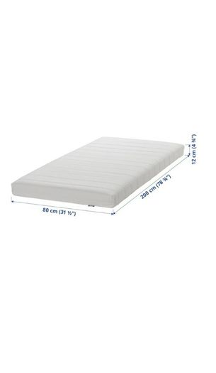 IKEA ASVANG Foam mattress, firm/white, 80x200cm