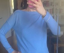 Joules boat neckline knitwear jumper in light blue 10