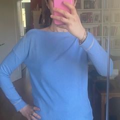 Joules boat neckline knitwear jumper in light blue 10